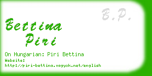 bettina piri business card